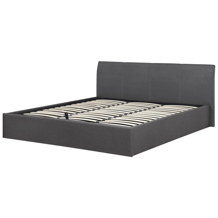 Beliani - ORBEY - Tweepersoonsbed - Grijs - 180 x 200 cm - Polyester