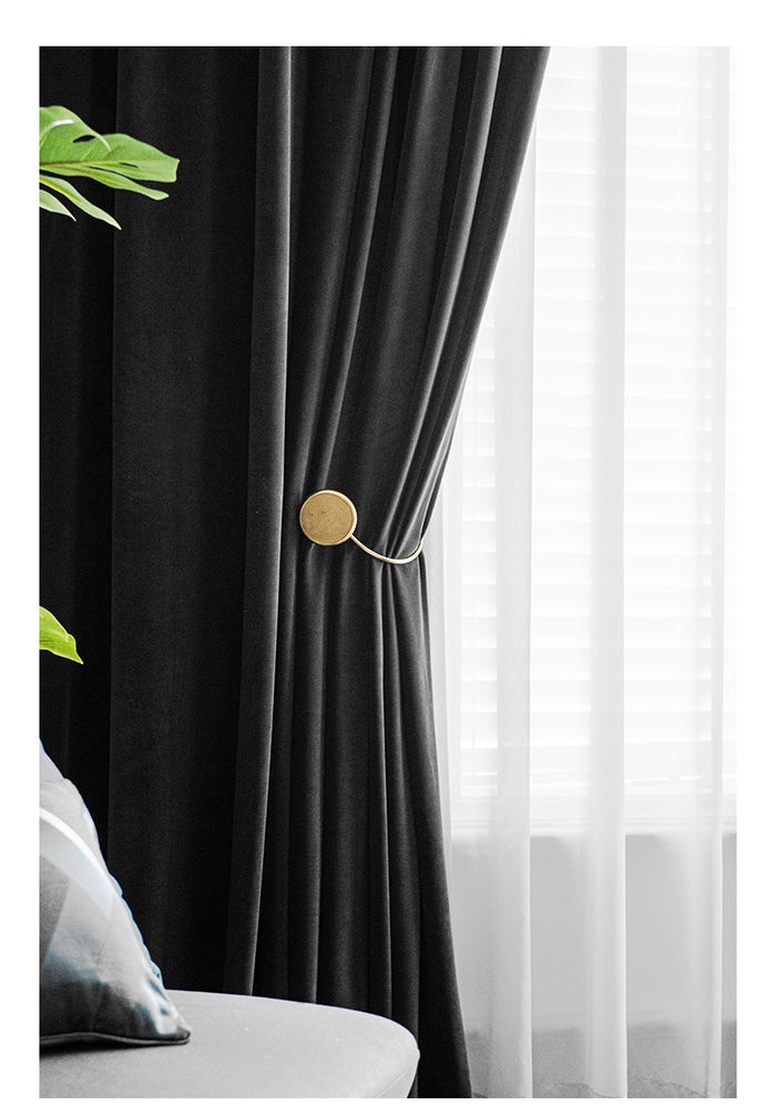 LW Collection Kant en klaar gordijnen zwart 140x175cm