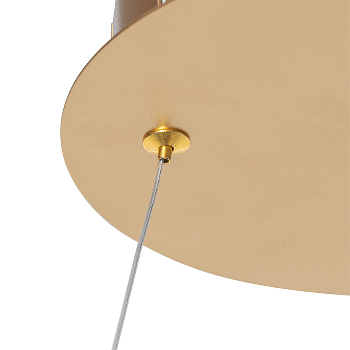 QAZQA Design hanglamp goud 60 cm incl. LED 3-staps dimbaar - Anello