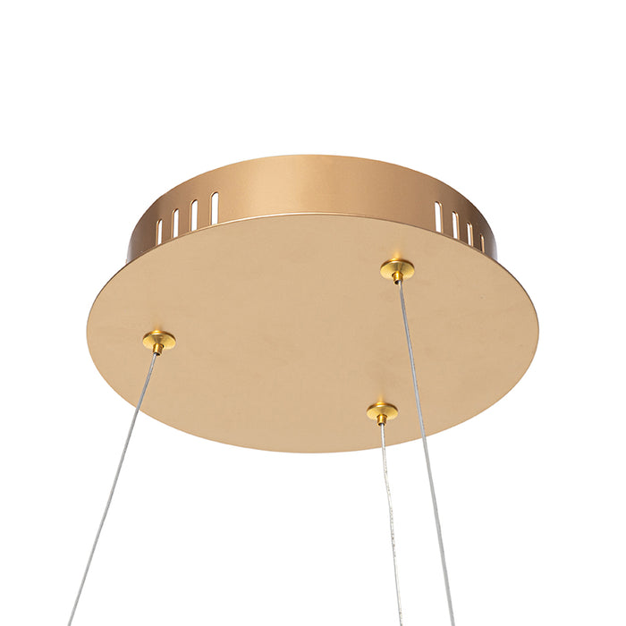 QAZQA Design hanglamp goud 60 cm incl. LED 3-staps dimbaar - Anello