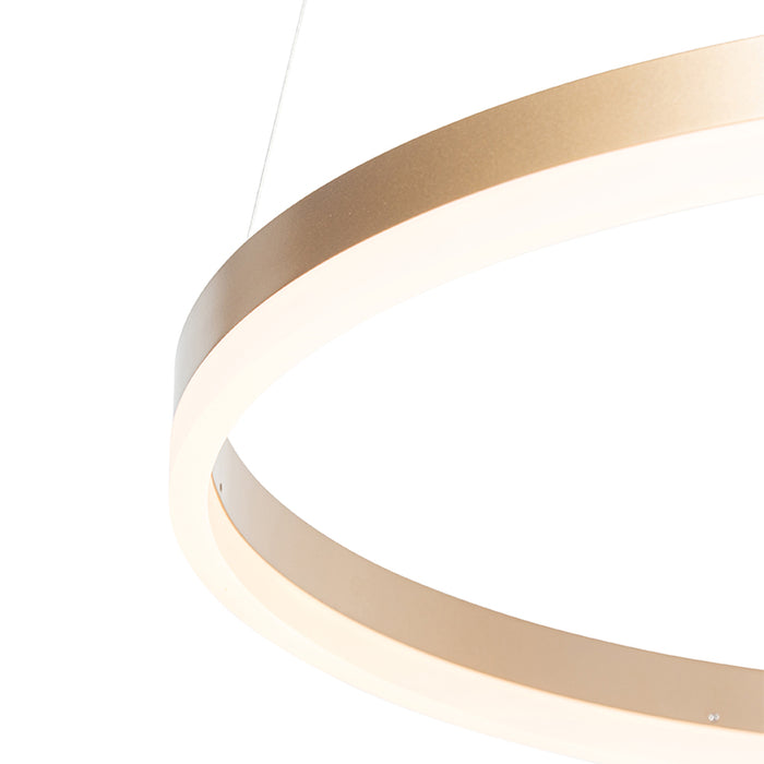 QAZQA Design hanglamp goud 60 cm incl. LED 3-staps dimbaar - Anello