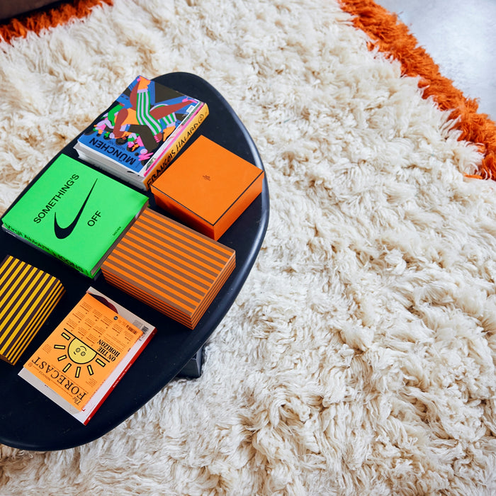 HKliving Fluffy Vloerkleed 250 x 250 cm - Crème