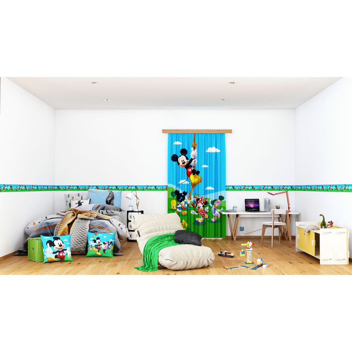 Disney zelfklevende behangrand Mickey Mouse groen en blauw - 600008 -