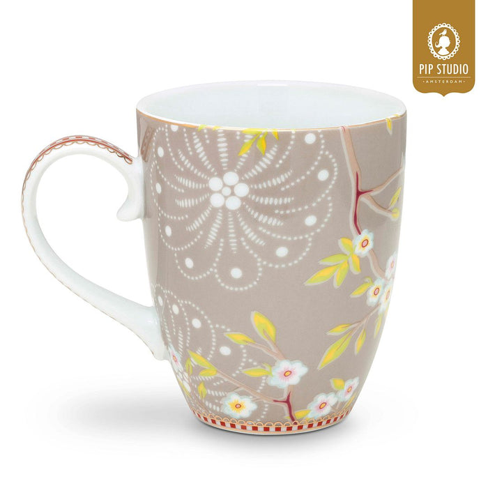 Pip Studio Mokken - Set van 4 - Khaki - Early Bird - 350ml