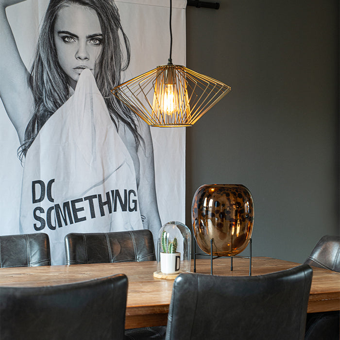 QAZQA Design hanglamp messing - Stiel