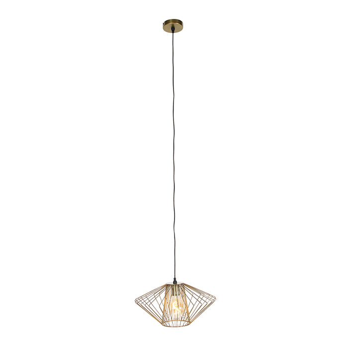QAZQA Design hanglamp messing - Stiel