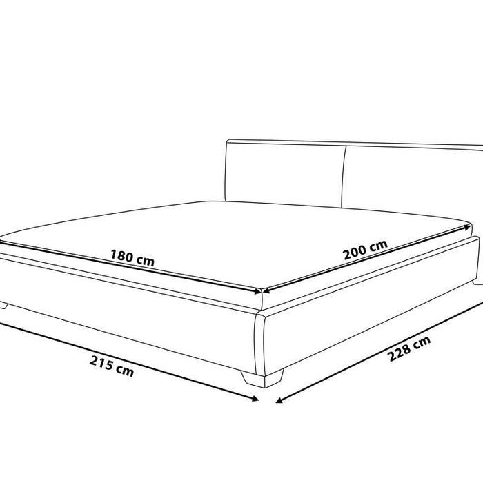 Beliani - PARIS - Tweepersoonsbed - Goud - 180 x 200 cm - Leer