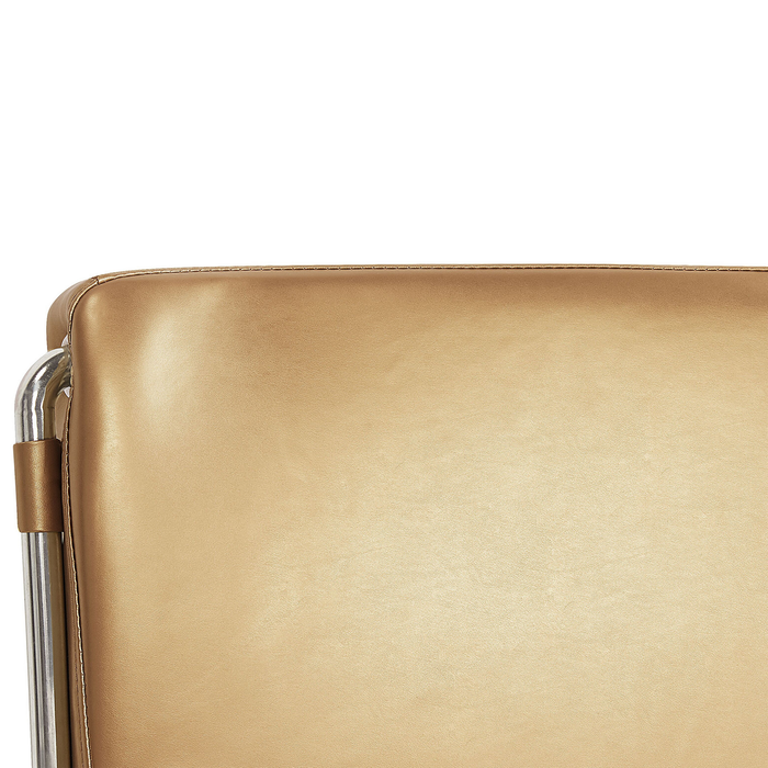 Beliani - PARIS - Tweepersoonsbed - Goud - 180 x 200 cm - Leer