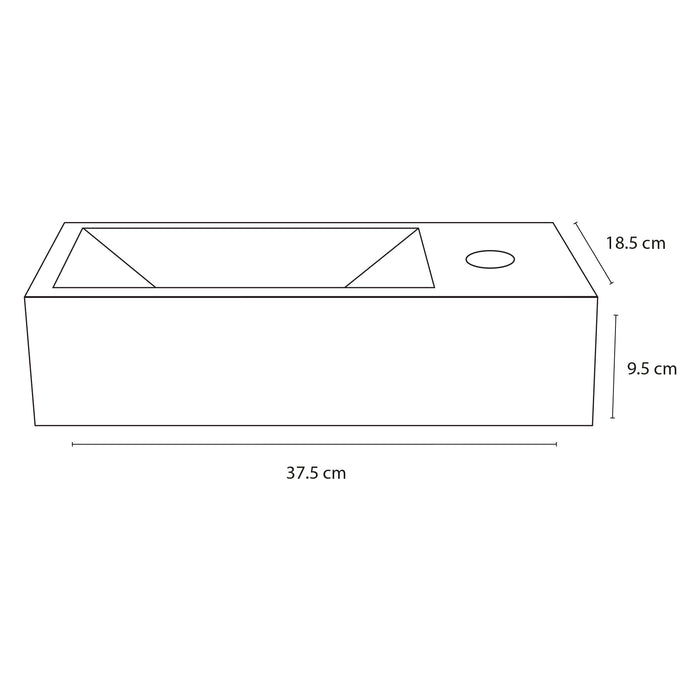 Differnz Fonteinset Helios Marmer Gebogen Kraan X Chroom