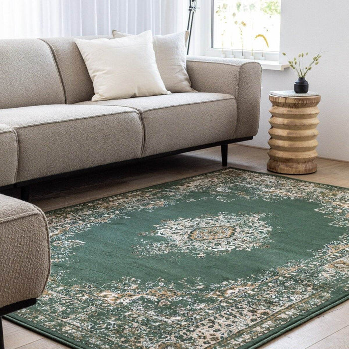 Interieur05 Vintage Vloerkleed Keshan Groen - 280 x 190 cm