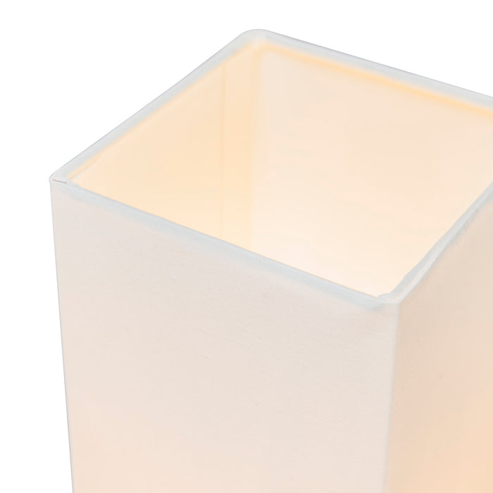 QAZQA Moderne tafellamp wit met staal - Milo