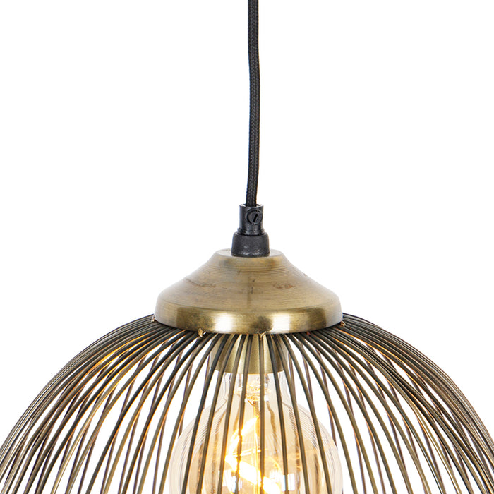 QAZQA Design hanglamp messing draad 39,8 cm - Pia