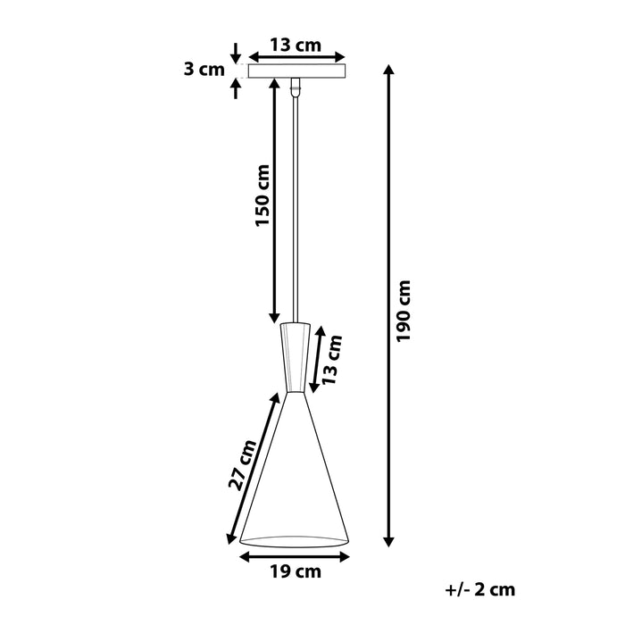 Beliani - TAGUS - Hanglamp - Zwart|Goud - Aluminium