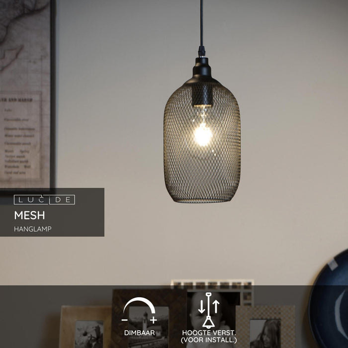 Lucide MESH Hanglamp - Zwart