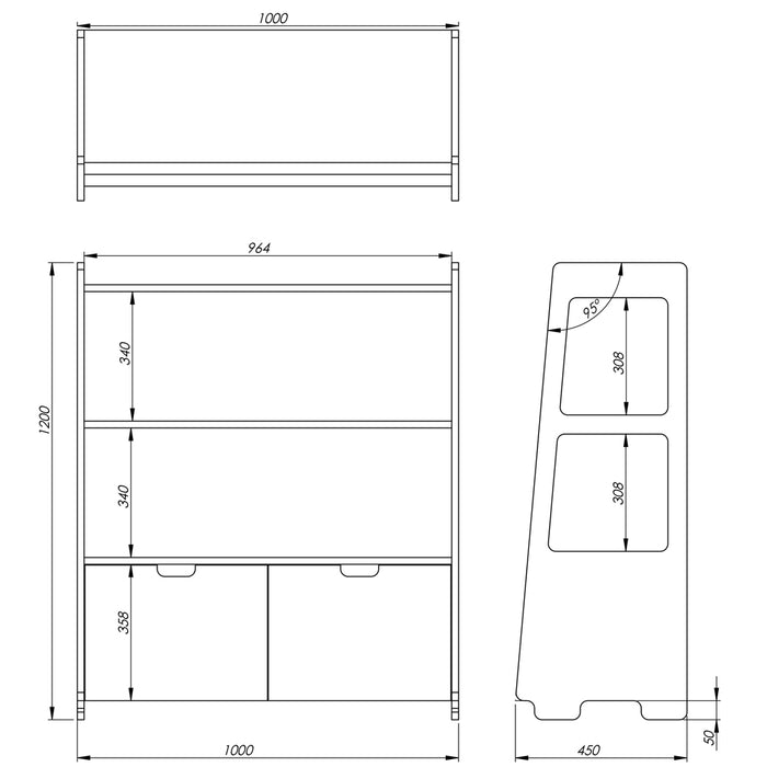 Ukkepuk Sterk speelgoedkast wit
