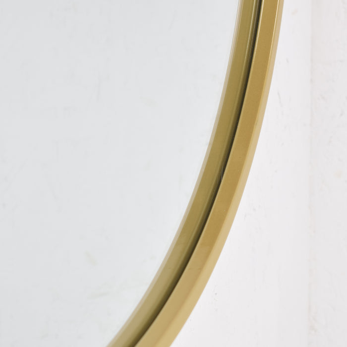 Fragix Boston wandspiegel rond - Goud - Metaal - Ø60cm - Industrieel