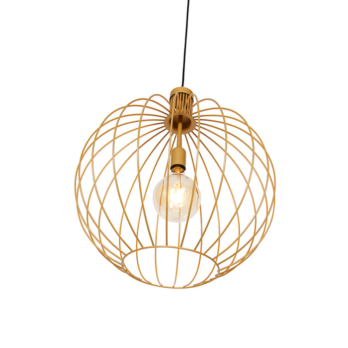 QAZQA Design hanglamp goud 50 cm - Wire Dos