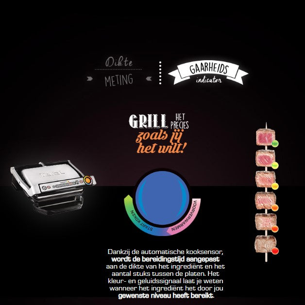 Tefal GC712D OptiGrill+ Contactgrill