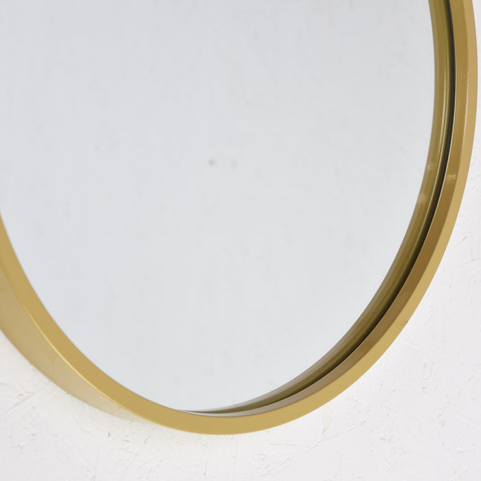 Fragix Boston wandspiegel rond - Goud - Metaal - Ø35cm - Industrieel