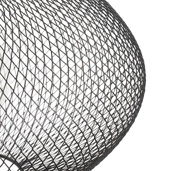 QAZQA Hanglamp molly - Zwart - Industrieel - D 400mm