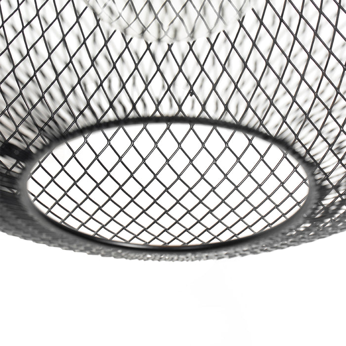 QAZQA Hanglamp molly - Zwart - Industrieel - D 400mm