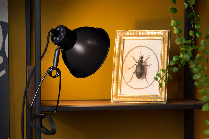 Lucide MOYS Klemlamp - Zwart