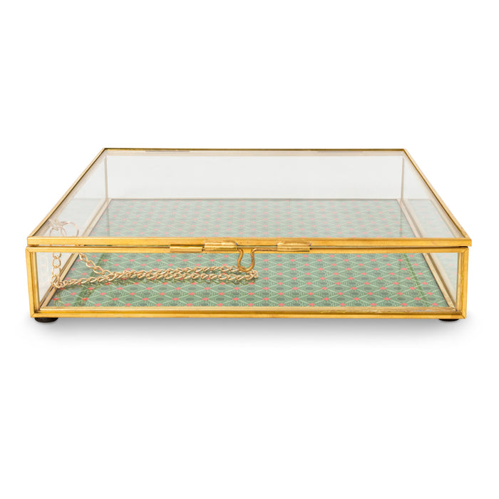 Pip Studio Glazen Opbergdoos Vitrine - Goud - Square