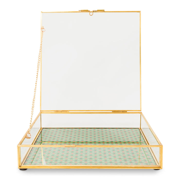 Pip Studio Glazen Opbergdoos Vitrine - Goud - Square