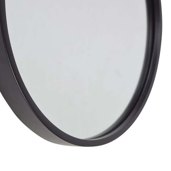 Fragix Boston wandspiegel rond - Zwart - Metaal - Ø35cm - Industrieel