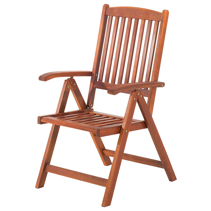 Beliani - TOSCANA - Tuinstoel - Donkere houtkleur - Polyester