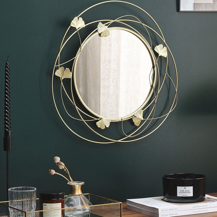 Beliani - ANGLET - Wandspiegel - Goud - IJzer