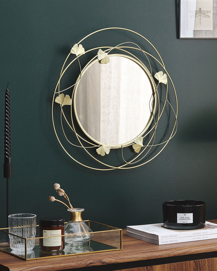 Beliani - ANGLET - Wandspiegel - Goud - IJzer