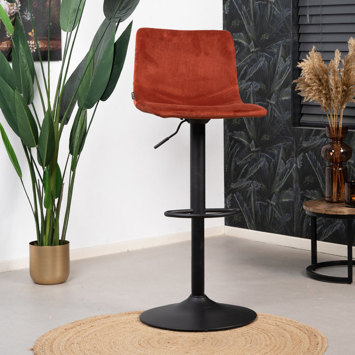 Bronx71 Velvet barkruk Frenkie koper 60-76 cm