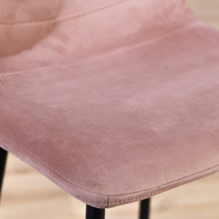 Bronx71 Velvet barkruk Mikky roze 65-78 cm