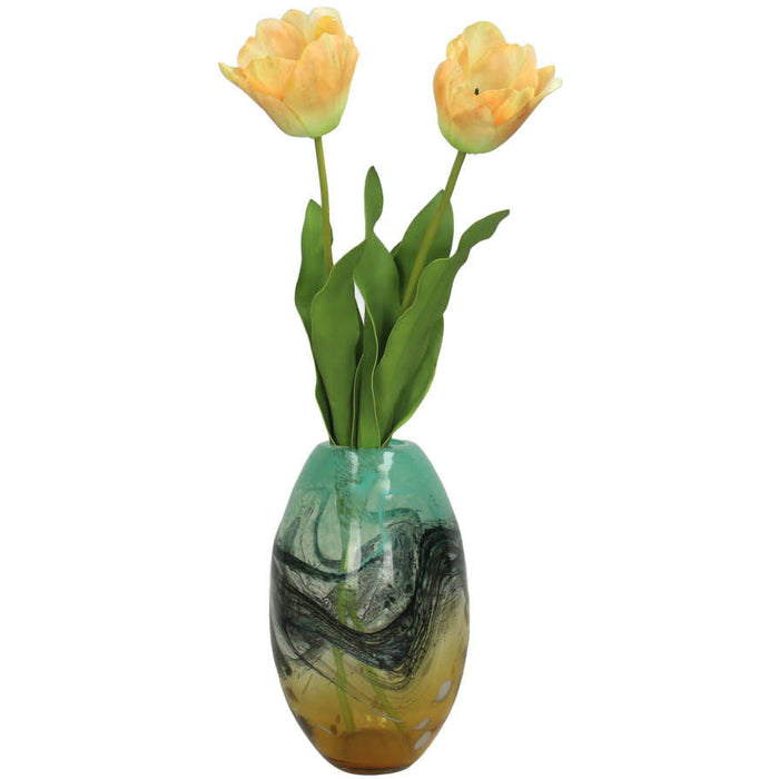 SVJ Home Decorations Ole Vaas - 17 x 17 x 26 cm - Glas - Meerkleurig