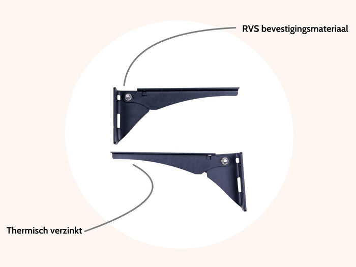 MaximaVida set inklapbare muurbeugels Jordaan- maak zelf je gevelbank