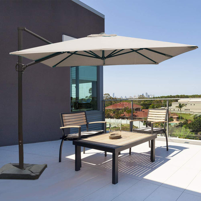 SORARA Roma Classic Zweefparasol 300 x 300 cm Zand