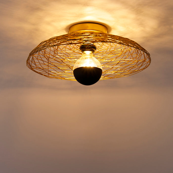 QAZQA Oosterse plafondlamp goud 40 cm - Glan