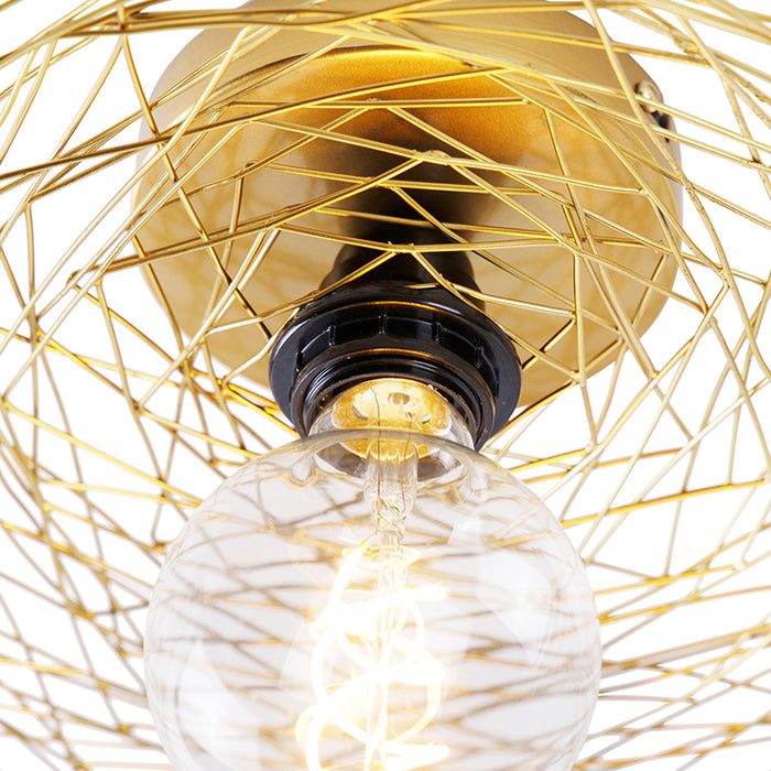 QAZQA Oosterse plafondlamp goud 40 cm - Glan