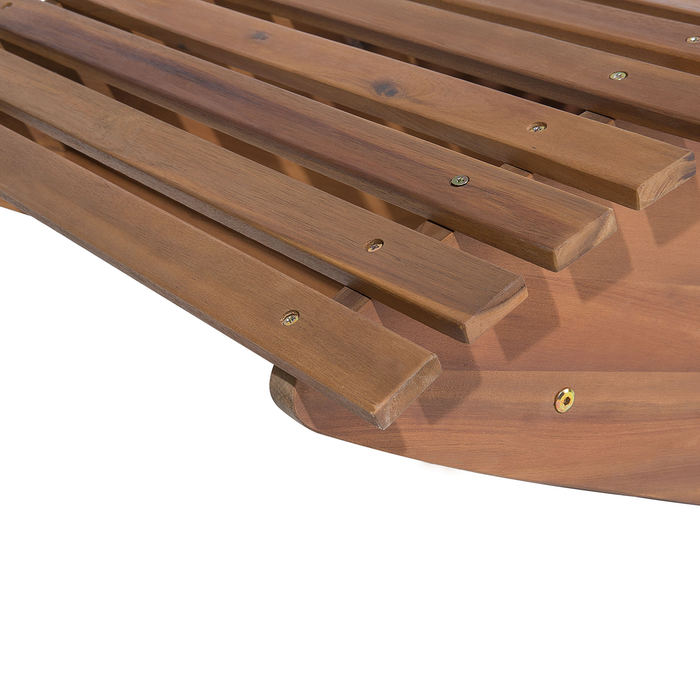 Beliani - BRESCIA - Strandstoel - Lichte houtkleur - Acaciahout