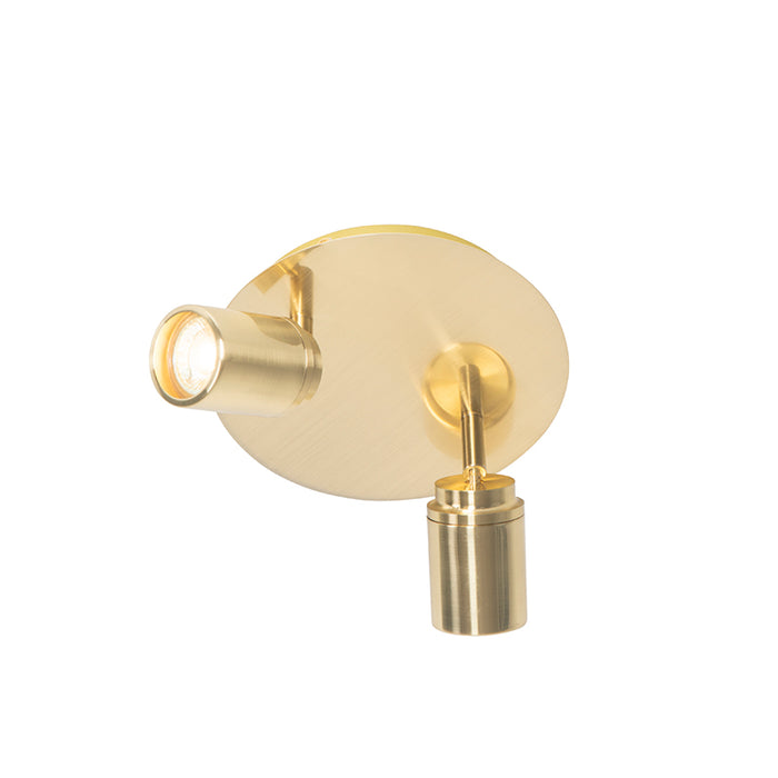 QAZQA Moderne badkamer spot messing 2-lichts IP44 - Ducha