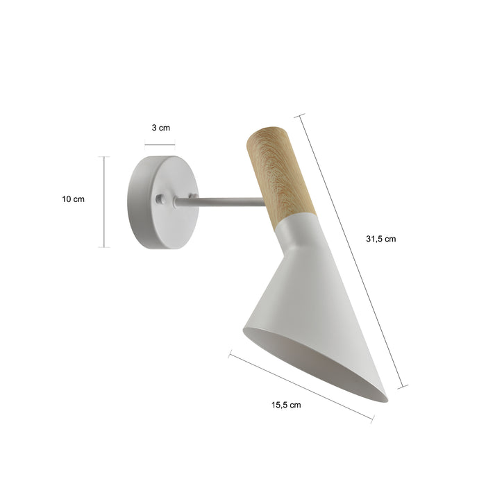 QUVIO Wandlamp wit - QUV5115L-WHITE