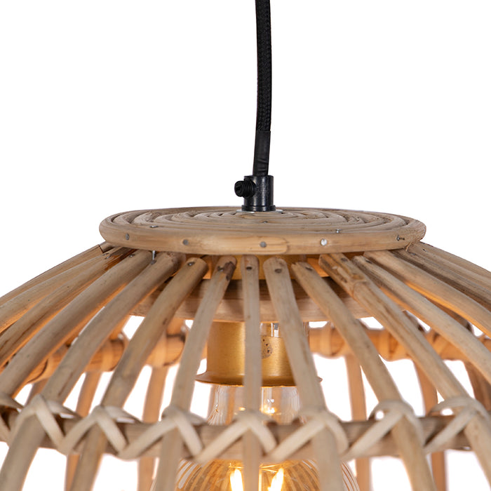 QAZQA Landelijke hanglamp bamboe 40 cm - Cane