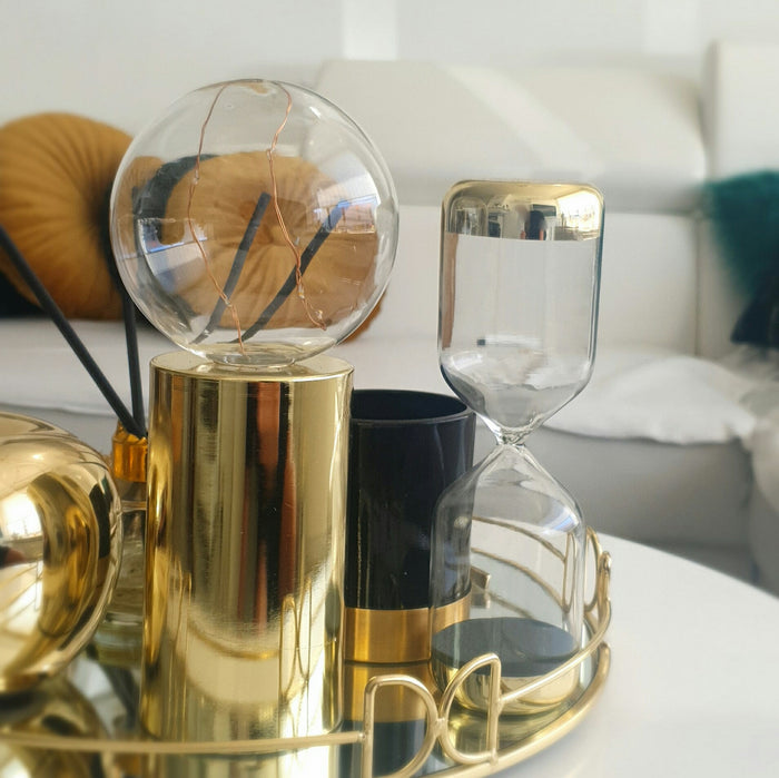 CASA DI ELTURO LED Tafellamp metallic Gold - Werkt op batterijen