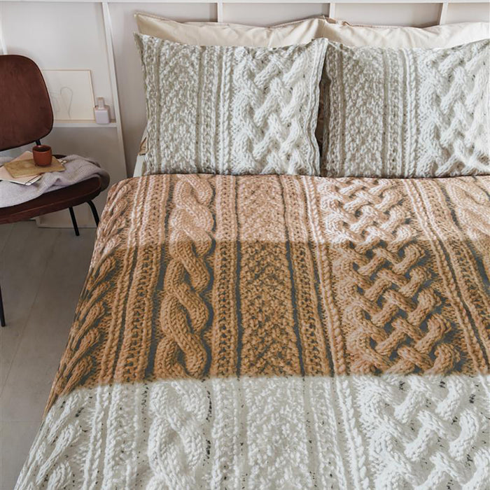 Ariadne at Home Snug Dekbedovertrek 140 x 220 cm - Bruin