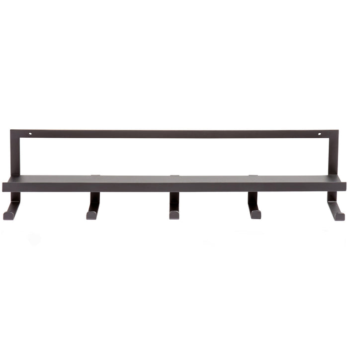 WOOOD Quinn Kapstok 5 Haken - Metaal - Zwart - Set van 2