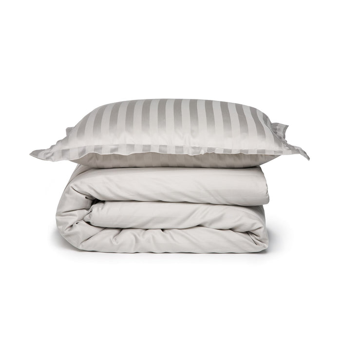 Damai Dekbedovertrek Katoen Satijn Streep Linea - glacier