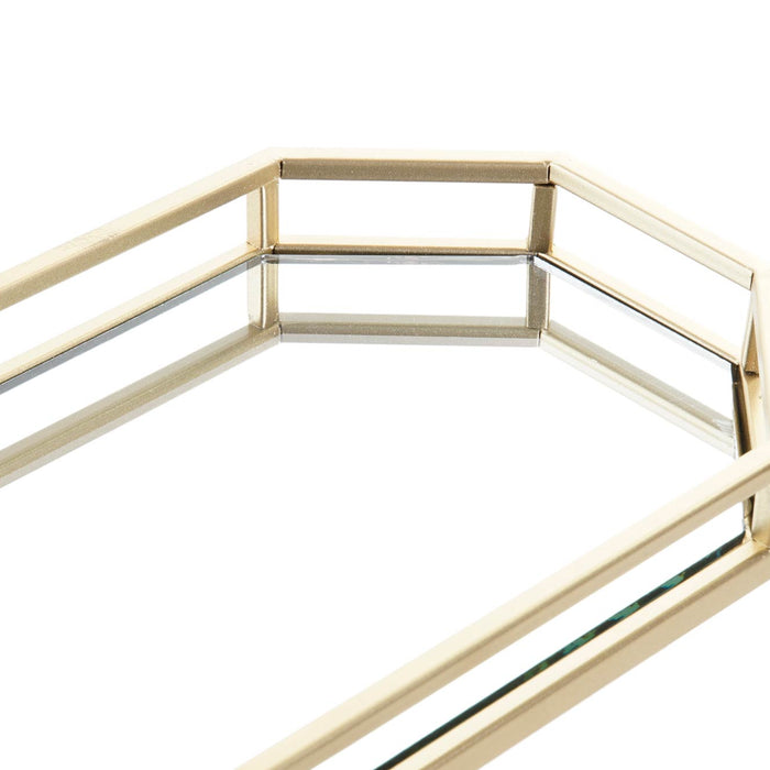 CASA DI ELTURO Mirror Tray Luxurious Hexagon - Metalen spiegel