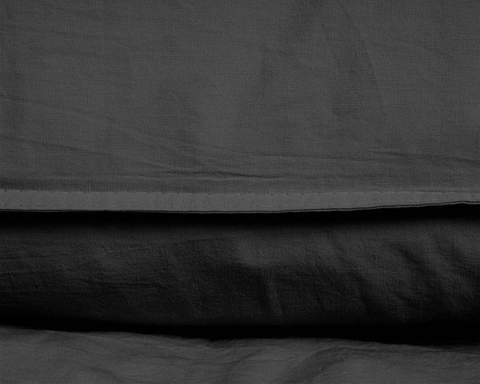 Dekbedovertrek Stone Washed - 100% Natuurlijk - Antraciet - 240x220cm