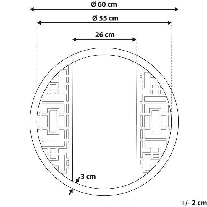 Beliani - FIRMINY - Wandspiegel - Lichte houtkleur - Dennenhout